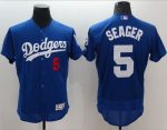Dodgers #5 Corey Seager Blue Flexbase Authentic Collection Stitched Jersey