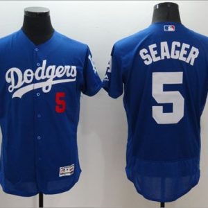 Dodgers #5 Corey Seager Blue Flexbase Authentic Collection Stitched Jersey