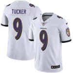 Baltimore Ravens #9 Justin Tucker White Vapor Untouchable Limited Jersey