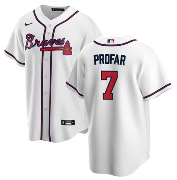 Atlanta Braves #7 Jurickson Profar White 2025 Cool Base Stitched Jersey