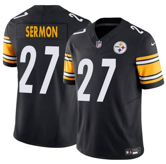 Pittsburgh Steelers #27 Trey Sermon Black 2025 F.U.S.E. Vapor Untouchable Limited Football Stitched Jersey