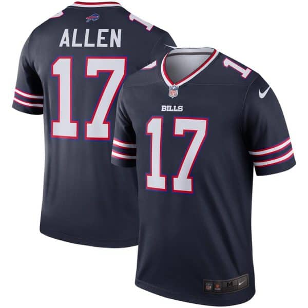 Buffalo Bills #17 Josh Allen Navy Inverted Legend Stitched Jersey