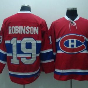 Canadiens #19 Larry Robinson Stitched Red CH CCM Throwback Jersey