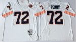 Mitchell Ness Bears #72 William Perry White Big No. Throwback Stitched Jersey