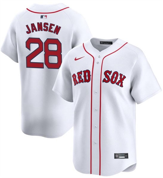 Boston Red Sox #28 Danny Jansen White 2024 Home Limited Stitched Jersey