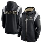 New Orleans Saints Black Zipper Hoodie