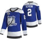 Tampa Bay Lightning #2 Luke Schenn 2021 Blue Stanley Cup Final Bound Reverse Retro Stitched Jersey