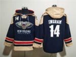 New Orleans Pelicans #14 Brandon Ingram Navy Ageless Must-Have Lace-Up Pullover Hoodie