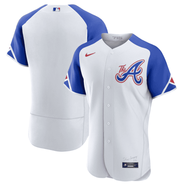Atlanta Braves Blank White 2023 City Connect Flex Base Stitched Jersey
