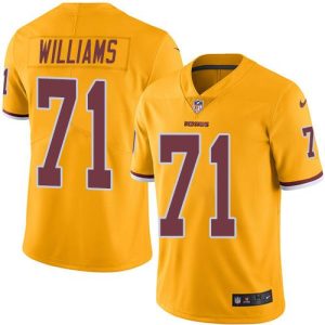 Redskins #71 Trent Williams Gold Stitched Limited Rush Nike Jersey
