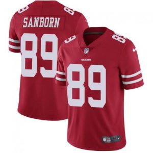 San Francisco 49ers #89 Garrison Sanborn Red Vapor Untouchable Limited Stitched Jersey