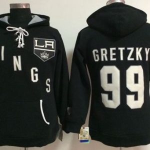 Los Angeles Kings #99 Wayne Gretzky Black Old Time Heidi NHL Hoodie