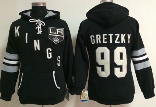 Los Angeles Kings #99 Wayne Gretzky Black Old Time Heidi NHL Hoodie