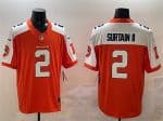 Denver Broncos #2 Patrick Surtain II Orange White 2024 F.U.S.E. V2 Throwback Vapor Limited Alternate Stitched Jersey