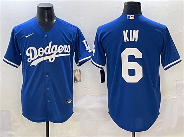 Los Angeles Dodgers #6 Hyeseong Kim Royal Cool Base Stitched Jersey