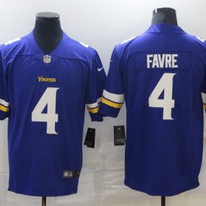 Minnesota Vikings #4 Brett Favre Purple Vapor Untouchable Limited Stitched Jersey
