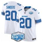 Detroit Lions #20 Barry Sanders White 2024 NFC North Champions F.U.S.E. Vapor Limited Stitched Jersey