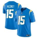 Los Angeles Chargers #15 Ladd McConkey Light Blue 2024 Draft Vapor Limited Stitched Jersey