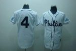 Mitchell And Ness Phillies #4 Jimmy Foxx Stitched White Throwback Jersey