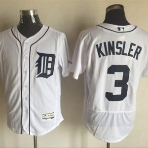 Tigers #3 Ian Kinsler White Flexbase Authentic Collection Stitched Jersey