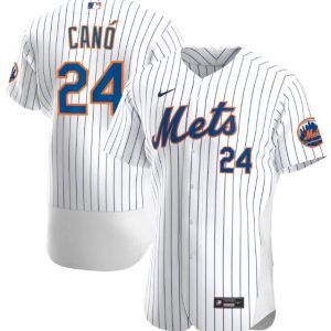 New York Mets White #24 Robinson Can¨® Flex Base Stitched Jersey