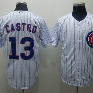 Cubs #13 Starlin Castro Stitched White Jersey