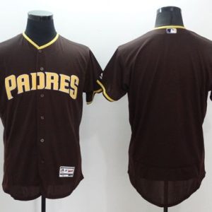 Padres Blank Brown Flexbase Authentic Collection Stitched Jersey