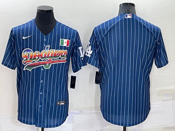 Los Angeles Dodgers Blank Royal Mexico Cool Base Stitched Baseball Jersey