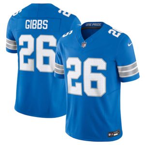 Detroit Lions #26 Jahmyr Gibbs Blue 2024 F.U.S.E. Vapor Limited Stitched Jersey