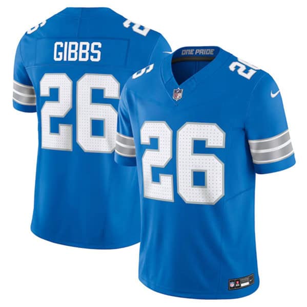 Detroit Lions #26 Jahmyr Gibbs Blue 2024 F.U.S.E. Vapor Limited Stitched Jersey
