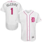 Tigers #1 Jose Iglesias White Flexbase Authentic Collection 2016 Mother's Day Stitched Jersey