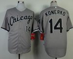 White Sox #14 Paul Konerko Grey Cool Base Stitched Jersey