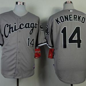 White Sox #14 Paul Konerko Grey Cool Base Stitched Jersey