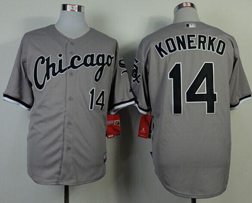 White Sox #14 Paul Konerko Grey Cool Base Stitched Jersey