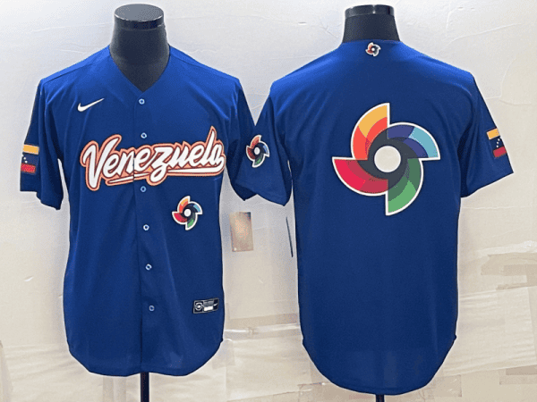 Venezuela 2023 Royal World Big Logo With Patch Classic Stitched Jersey