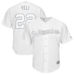Milwaukee Brewers #22 Christian Yelich Majestic White 2019 Players' Weekend Pick-A-Player Stitched Jersey