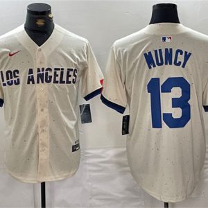 Los Angeles Dodgers #13 Max Muncy Cream Stitched Jersey