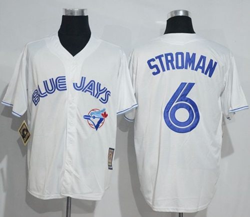 Blue Jays #6 Marcus Stroman White Cooperstown Throwback Stitched Jersey