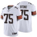 Cleveland Browns #75 Joel Bitonio New White Vapor Untouchable Limited Stitched Jersey