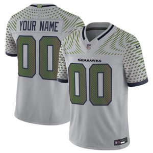 Seattle Seahawks Custom Gray 2025 F.U.S.E. ¡°Rivalries¡± Vapor Untouchable Limited Stitched Jersey
