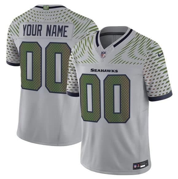 Seattle Seahawks Custom Gray 2025 F.U.S.E. ¡°Rivalries¡± Vapor Untouchable Limited Stitched Jersey