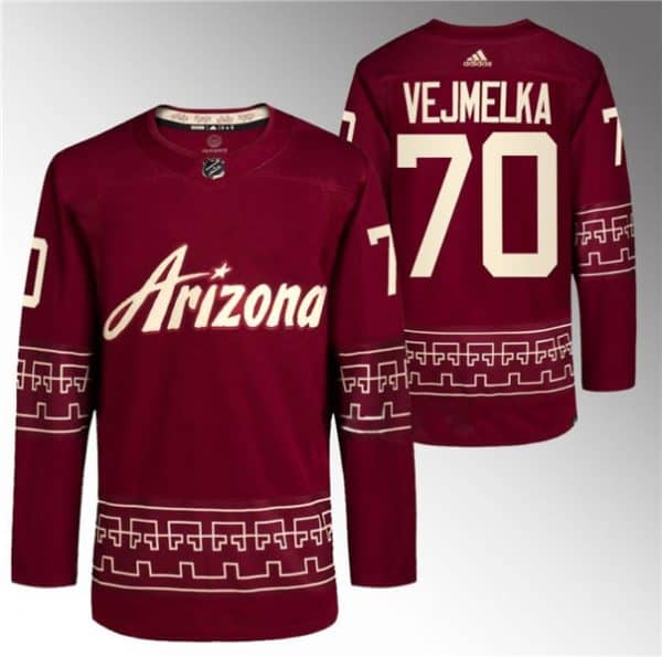 Arizona Coyotes #70 Karel Vejmelka Garnet Alternate Pro Jersey