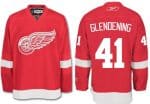 Red Wings #41 Luke Glendening Red Stitched Jersey