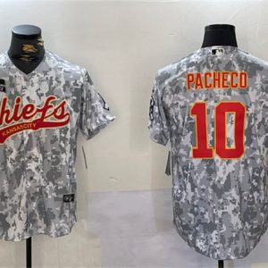 Kansas City Chiefs #10 Isiah Pacheco 2024 Arctic Camo Salute To Service Stitched Jersey