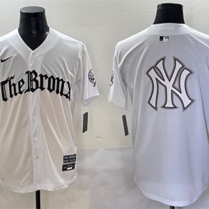 New York Yankees Team Big Logo White 'Gothic Legacy Edition' Vapor Premier Limited Stitched Jerseys