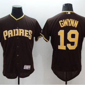 Padres #19 Tony Gwynn Brown Flexbase Authentic Collection Stitched Jersey