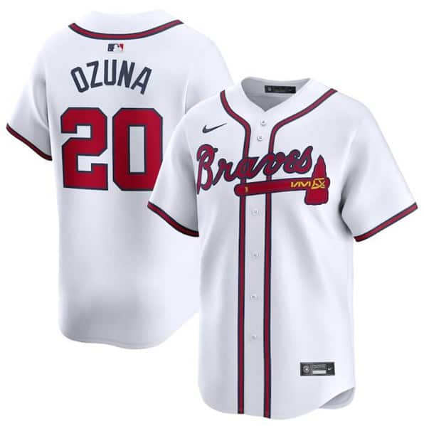Atlanta Braves #20 Marcell Ozuna White 2024 Home Limited Stitched Jersey