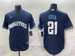 Chicago Cubs #21 Sammy Sosa Navy City Connect Stitched Jersey