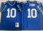 Seattle Seahawks #10 Jim Zorn Royal Throwback Stitched Jersey