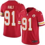 Chiefs #91 Tamba Hali Red Stitched Limited Rush Nike Jersey